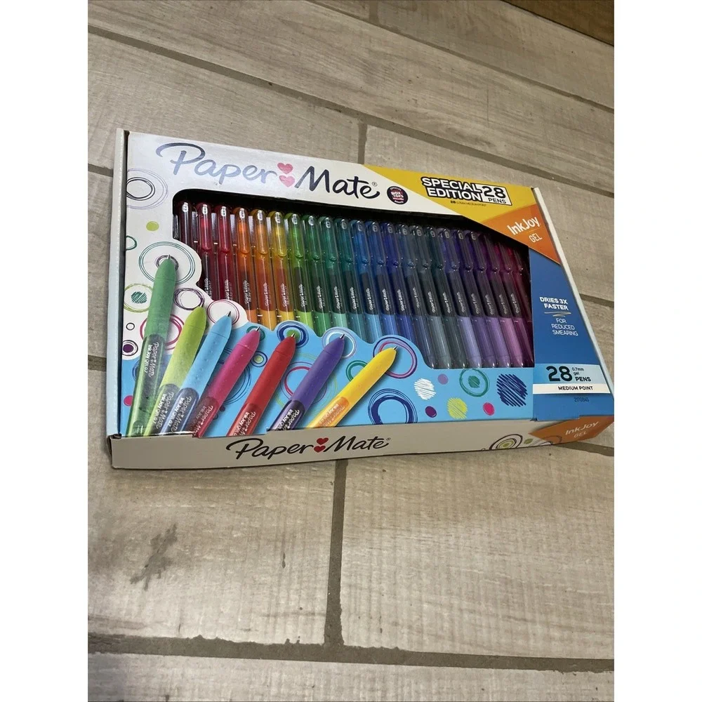 Papermate InkJoy Gel Special Edition 28 Colors Med Pt Gel Pens New In Gift Pack